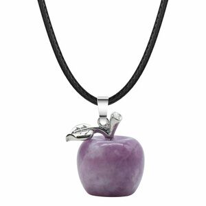 Purple Apple Pendant Necklace